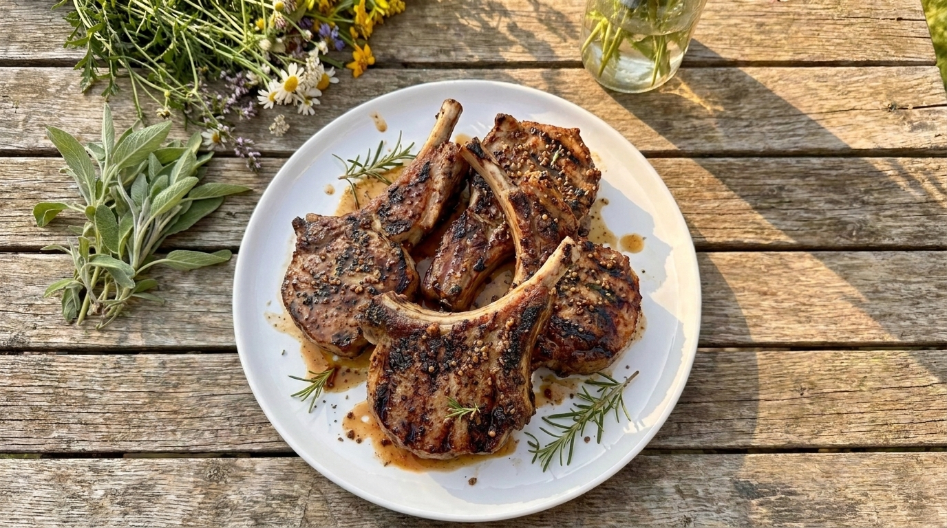 Easy Smoky Lamb Chops with Dark Rum Recipe – Tender, Caramelized, and Boldly Flavored