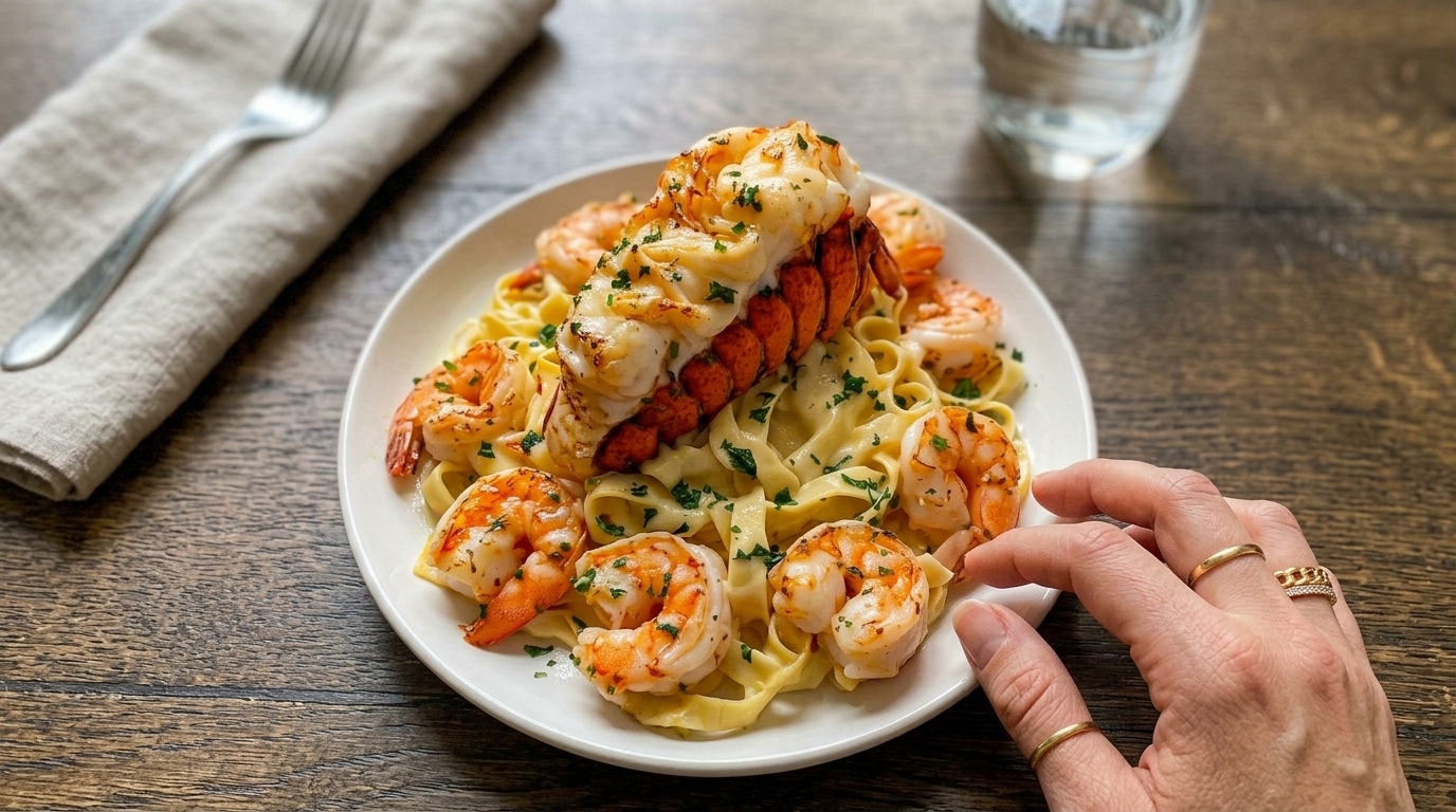 Creamy Lobster and Shrimp Fettuccine Alfredo: A Luxurious Seafood Pasta Recipe