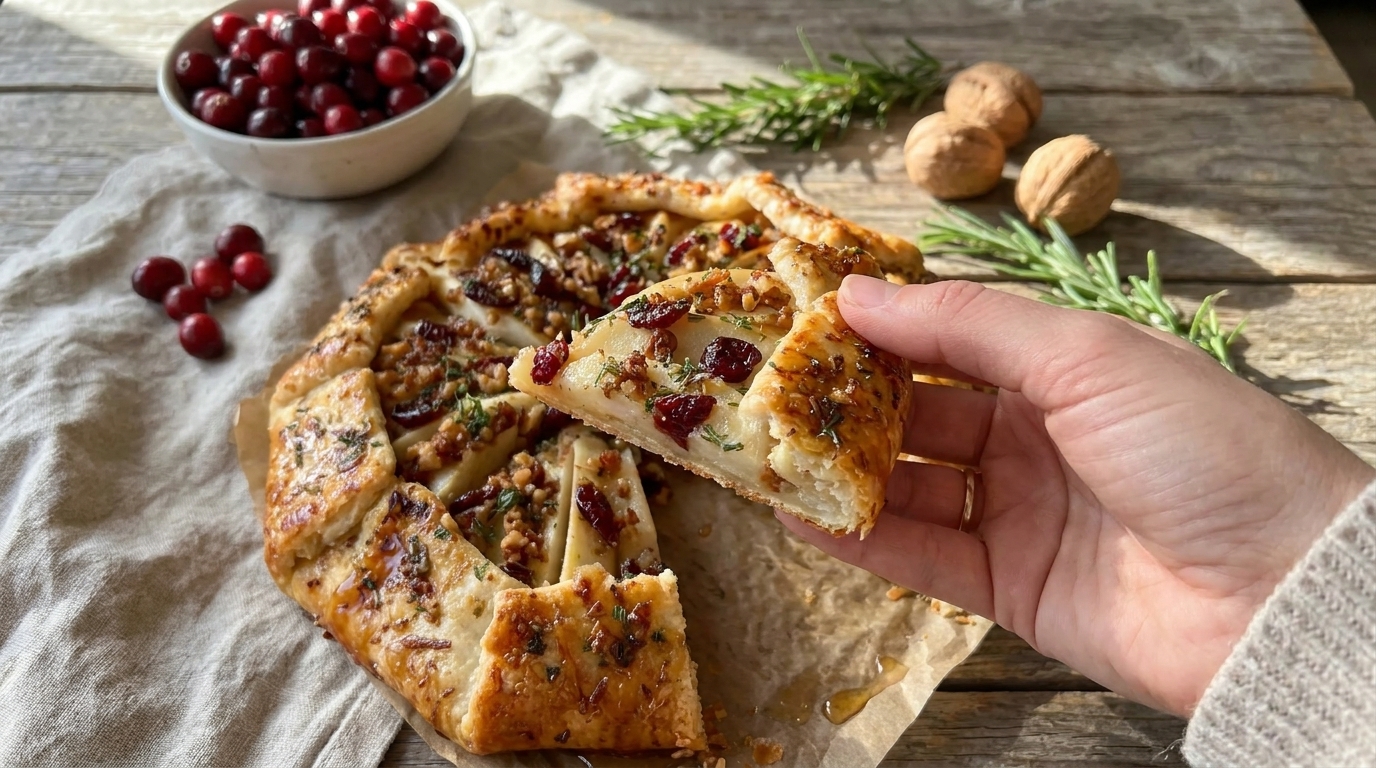 Cranberry Brie Galette: A Rustic French-Inspired Pastry With Sweet, Creamy, and Buttery Flavors