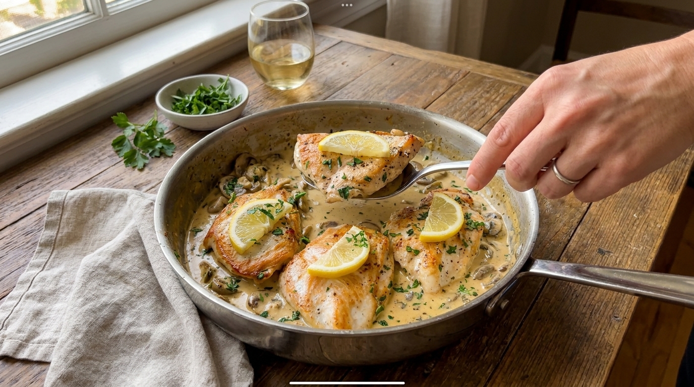 Easy Creamy Lemon Chicken Recipe – Juicy, Rich, and Bright with Fresh Lemon