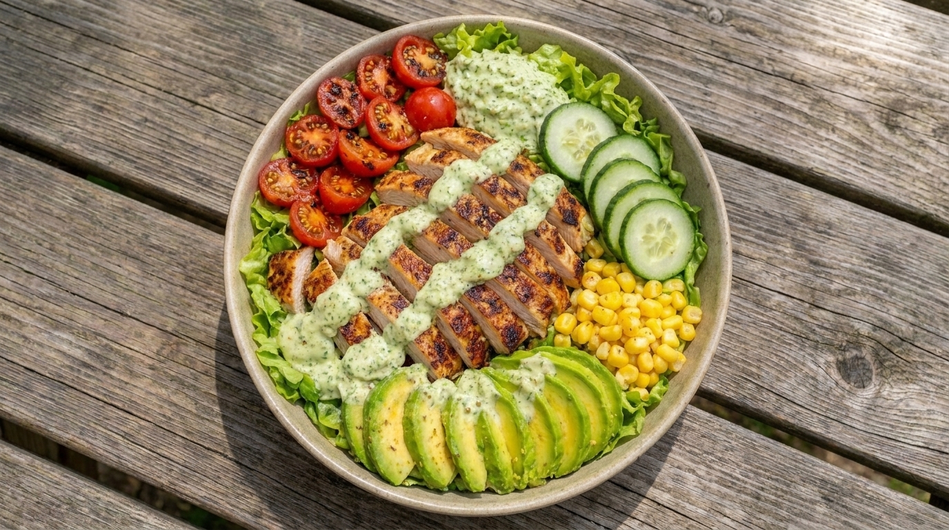 Easy Grilled Chicken and Avocado Salad Recipe – Fresh, Juicy, and Packed with Flavor