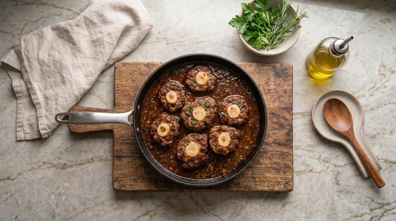 Braised Beef Shanks in Rich Herb Gravy