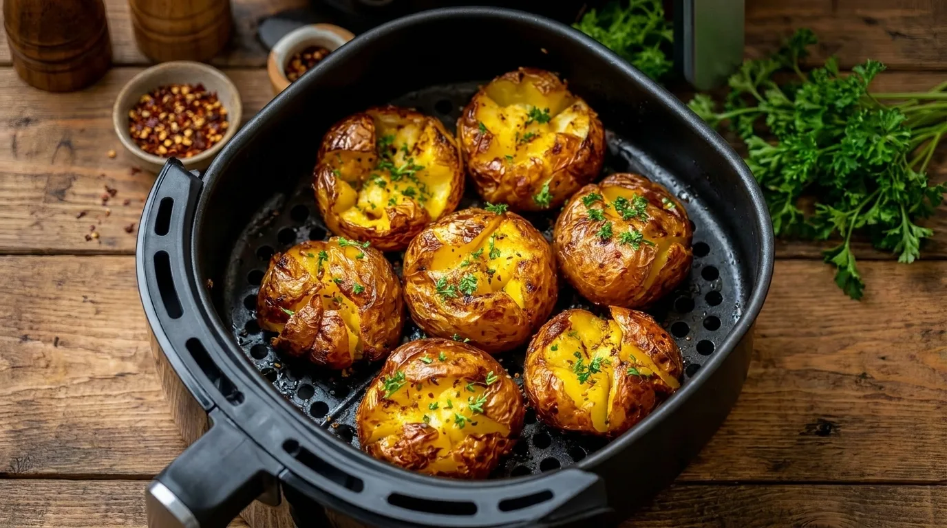 Crispy Air Fryer Smashed Potatoes