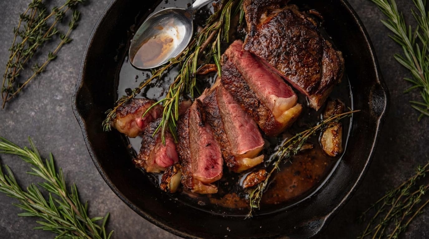 The Definitive Masterclass on Mastering Cast-Iron Herb Butter Seared Steak at Home
