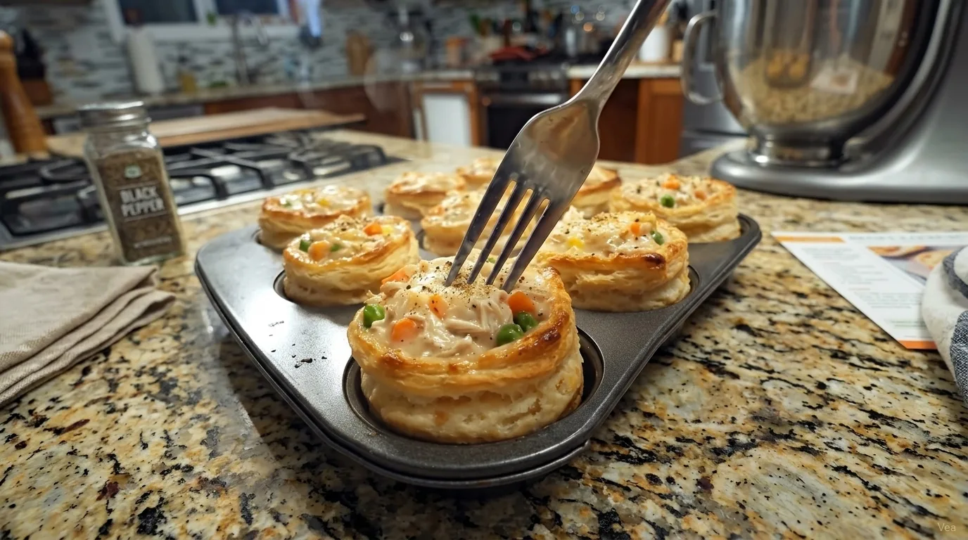 Creamy Mini Chicken Pot Pie Cups – Flaky Biscuit Cups Filled With Comforting Chicken & Vegetable Filling
