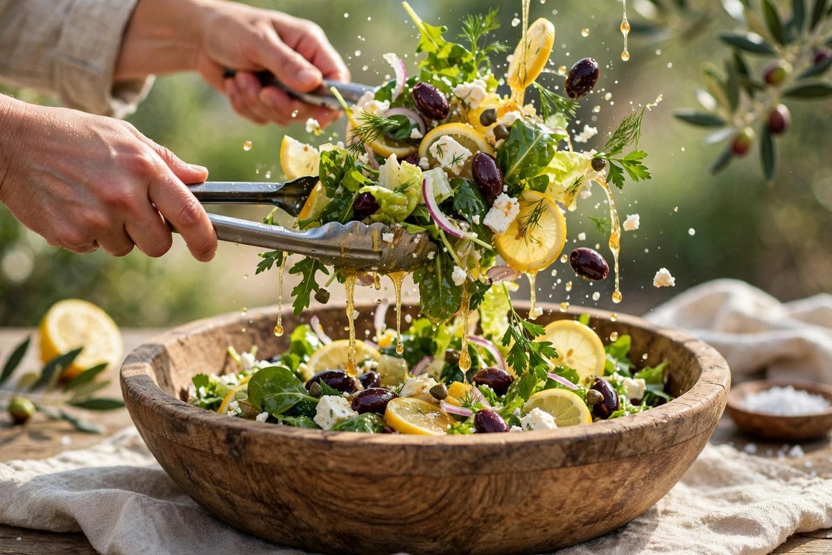 Honey Lemon Mediterranean Salad (Bright No-Lettuce Chopped Salad)
