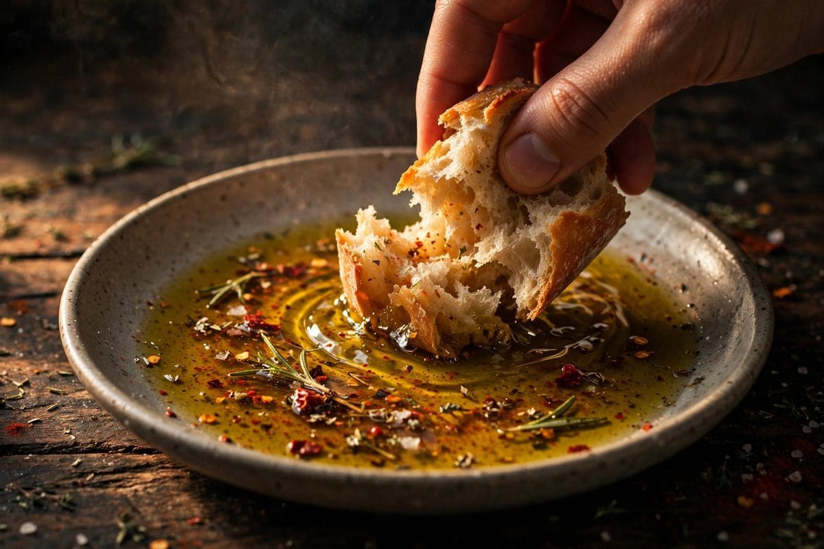 Smoky Mediterranean Dipping Oil (The Appetizer Everyone Fights Over)